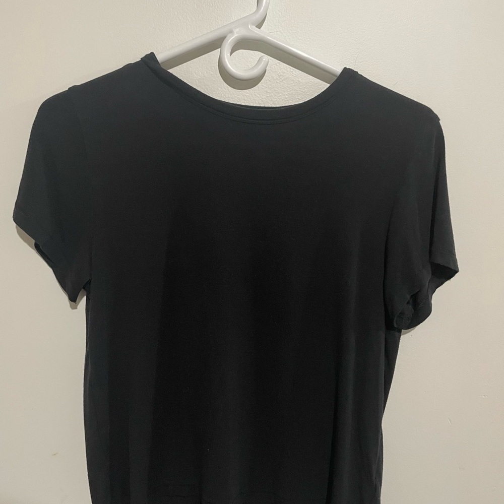 American Eagle Black Short Sleeve Crewneck Top - Soft & Sexy